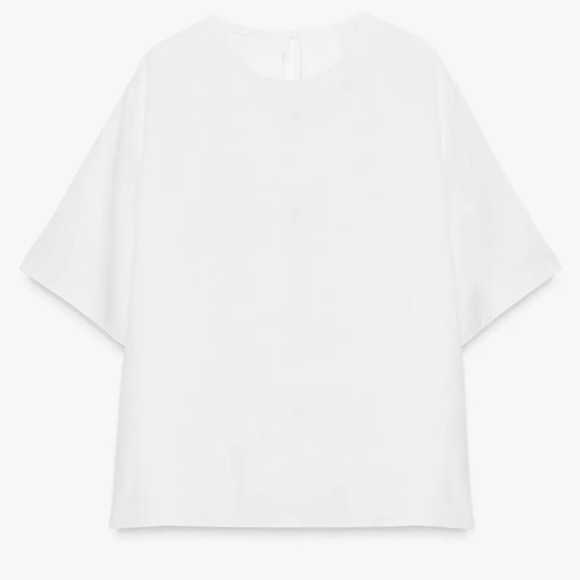 ZARA ZW COLLECTION LINEN TIE TOP - Picture 10 of 10